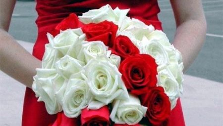 Bouquet da sposa rosso e bianco