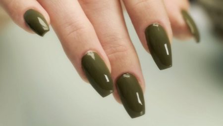 Fashion trend manicure khaki