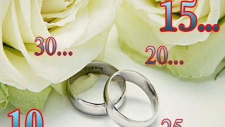 Navn på bryllupsdager etter år og tradisjoner av deres feiring