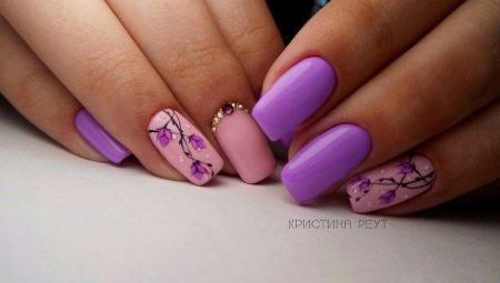 Manicura rosa i lila: solucions elegants i brillants