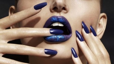 Manichiura albastra: specificul designului si ideile de moda