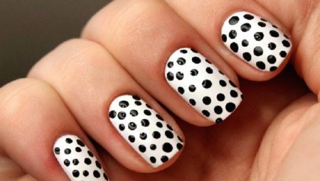 Design elegante idéias polka dot manicure