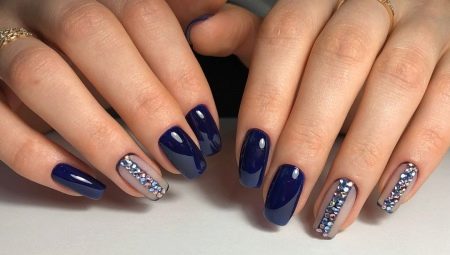 Penggilap gel biru: gabungan terbaik dan idea-idea manicure