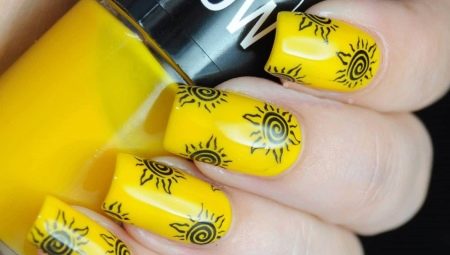 Idéias elegantes para uma manicure com um tema solar: do anoitecer ao amanhecer