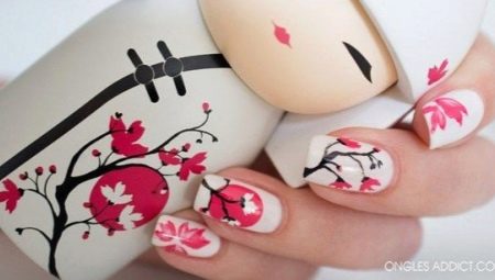Heldere ideeën om een ​​manicure met sakura te creëren