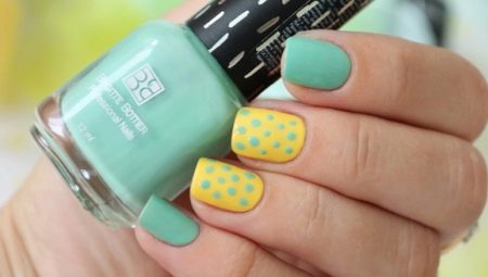 Yellow manicure in combination with mint color: actual ideas and fashion trends