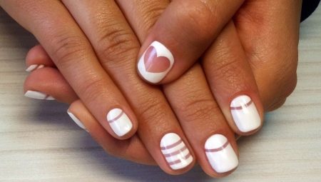 Shellac blanca en diseño de uñas.