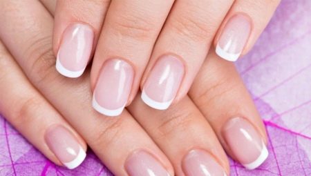 Reka bentuk manicure Perancis dengan menggilap gel