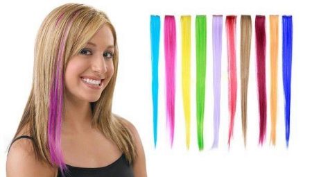 Como escolher fios coloridos em grampos de cabelo?