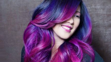 Purple ombre: ideas for different lengths and hair colors