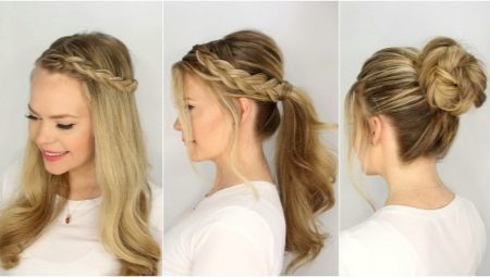 Variants of light hairstyles for long hair