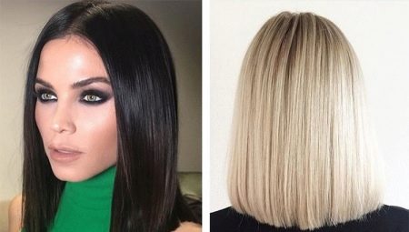 Women's shoulder-length hairstyle without a bang