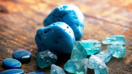 Blå steiner: typer, applikasjoner og pleie
