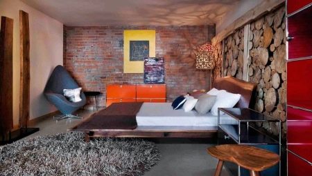 Design de interiores de quarto de estilo loft