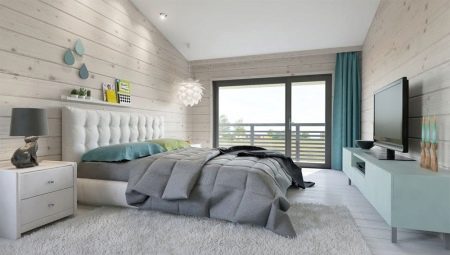 Ideas de diseño de interiores de dormitorio en una casa privada.