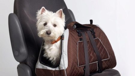 Bolsa de transporte para perros de razas pequeñas.