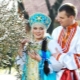 Vestuvių suknelė rusų liaudies stiliaus