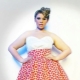 High-waisted kjole for overvektige kvinner