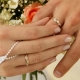 Anéis de casamento de diamante
