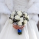 Brudebuket af hvide roser: valg og design muligheder