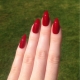 Shapely red nail design