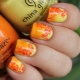 Effective yellow-orange manicure