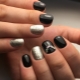 Como fazer uma manicure em preto com prata?