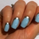 How to make a manicure in blue with the addition of silver?
