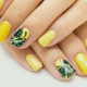 Manicure in soft yellow color
