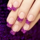 Ideas de diseño original manicure en color púrpura pálido.