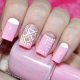 Original ideas for white and pink manicure