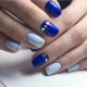 Blue-blue manicure: mga ideya at fashion trend