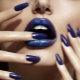 Manikur biru: reka bentuk khusus dan idea fesyen