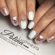 Variants de disseny perfecte de manicura blanca amb patrons i dibuixos