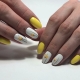 Yellow-white manicure: the best ideas of design and decor