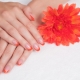Ideeën voor het ontwerp van Franse manicure in oranje tinten