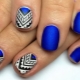 Matte blue manicure: mga tampok at uri ng disenyo