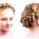 How to weave a braid around a girl's head?