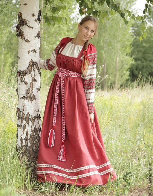 Russian sundress: red Russian folk sundress, style features (41 photos)