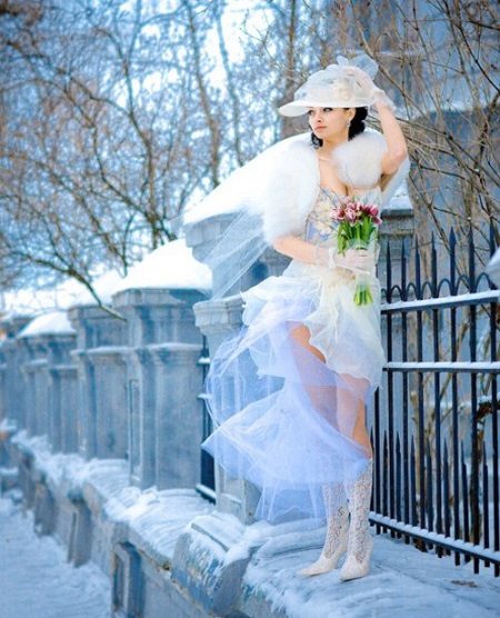 Vestido frank de la boda en invierno