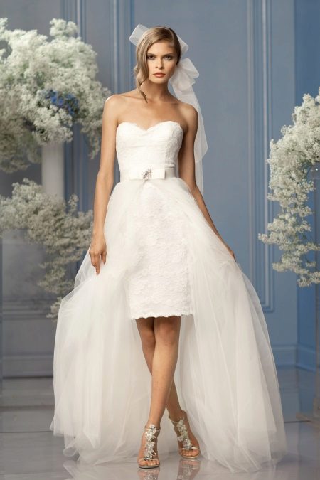Vestuvių suknelė su nuimamu sijonu
