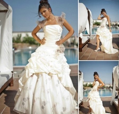 Konvertibilní svatební šaty s odnímatelnou sukní
