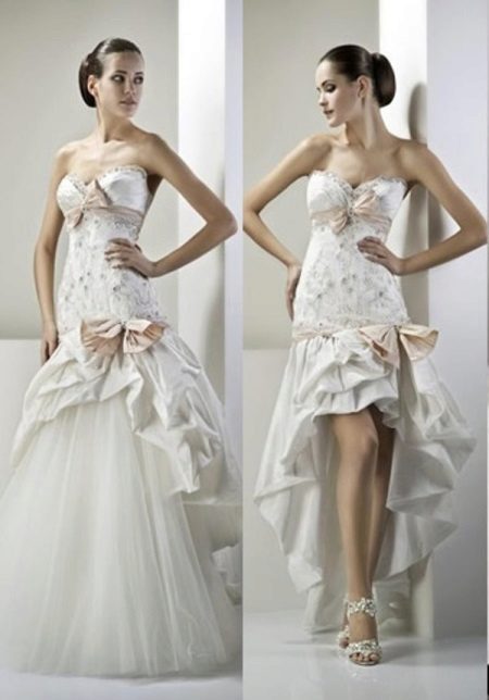 فستان الزفاف محول الجبهة قصيرة