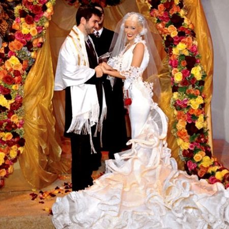 Vestido de casamento de Christina Aguilera