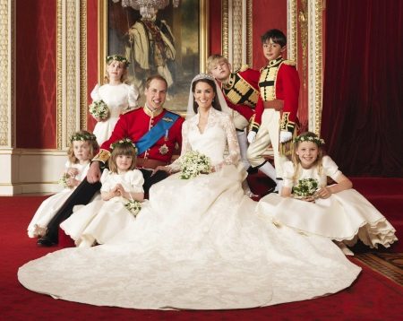 Stängd bröllopsklänning Kate Middleton