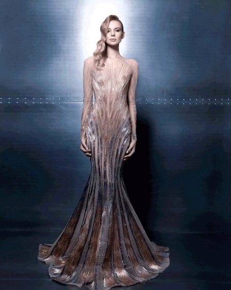 Evening dress in the style of nude