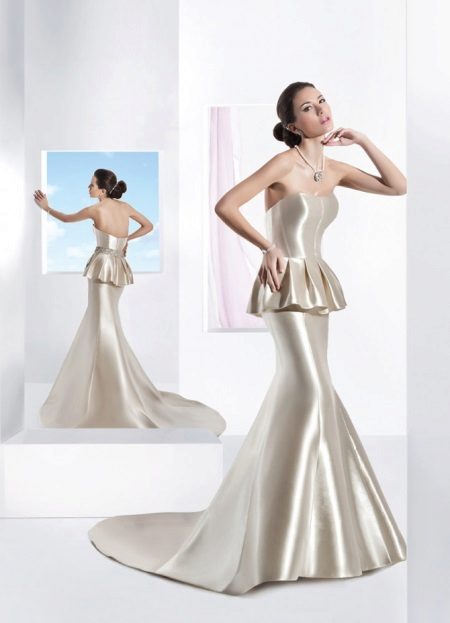 Satin Straight Bridal Gown