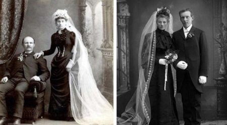 Vintage sort brudekjoler