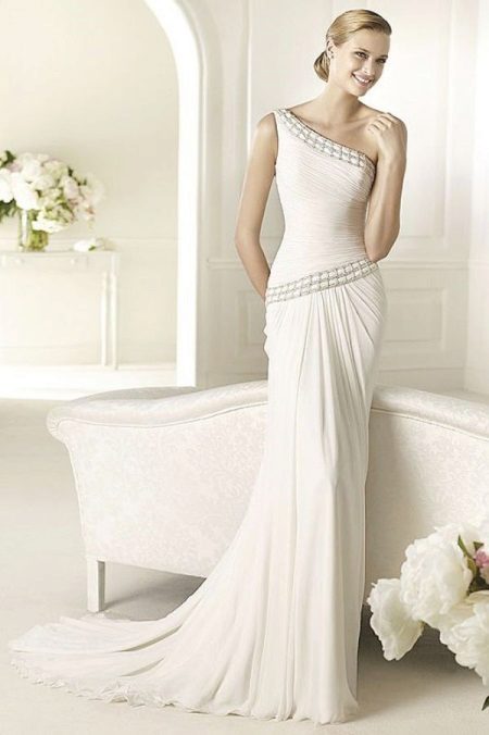 Graikų elegantiška vestuvių suknelė