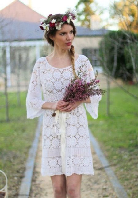 Crochê vestido de noiva de crochê